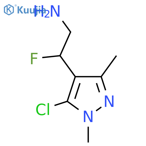 2-(5-chloro-1,3-dimethyl-1H-pyrazol-4-yl)-2-fluoroethan-1-amine structure