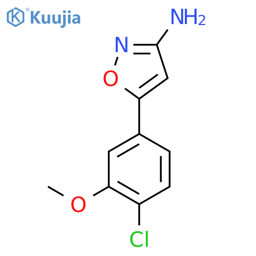 5-(4-chloro-3-methoxyphenyl)-1,2-oxazol-3-amine structure