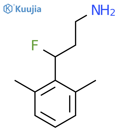 3-(2,6-dimethylphenyl)-3-fluoropropan-1-amine structure