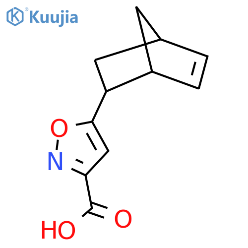 5-{bicyclo2.2.1hept-5-en-2-yl}-1,2-oxazole-3-carboxylic acid structure