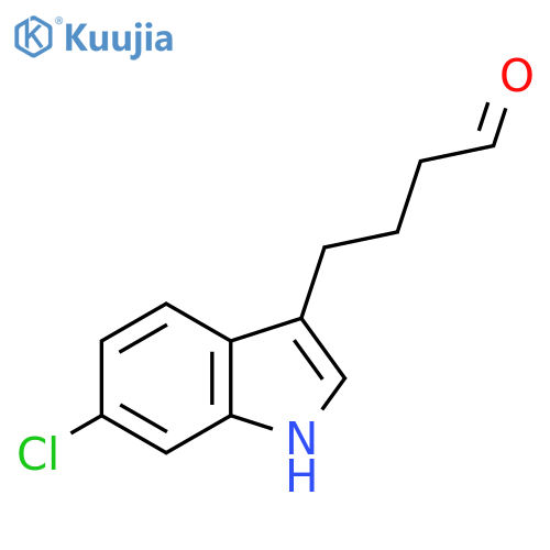 4-(6-chloro-1H-indol-3-yl)butanal structure
