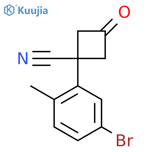1-(5-bromo-2-methylphenyl)-3-oxocyclobutane-1-carbonitrile structure