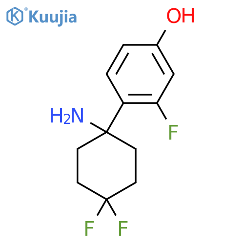 4-(1-amino-4,4-difluorocyclohexyl)-3-fluorophenol structure