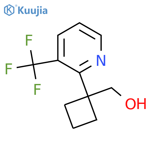 {1-3-(trifluoromethyl)pyridin-2-ylcyclobutyl}methanol structure