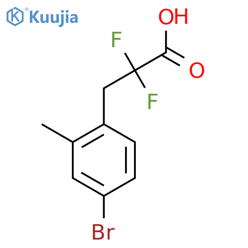 3-(4-bromo-2-methylphenyl)-2,2-difluoropropanoic acid structure