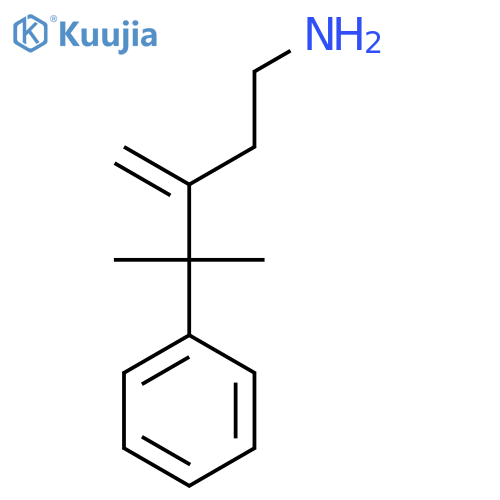 4-methyl-3-methylidene-4-phenylpentan-1-amine structure