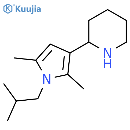2-2,5-dimethyl-1-(2-methylpropyl)-1H-pyrrol-3-ylpiperidine structure