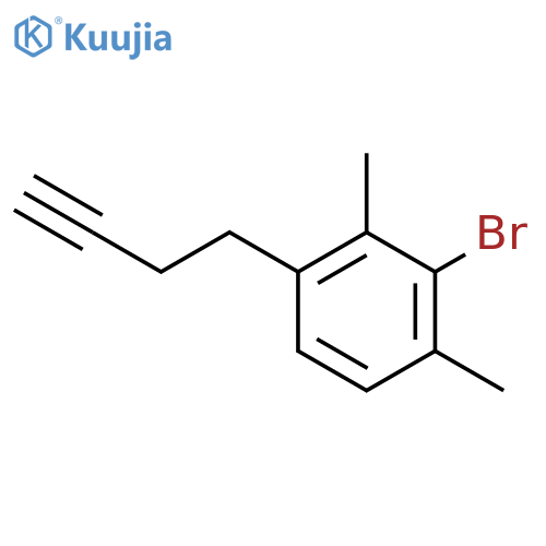 2-bromo-4-(but-3-yn-1-yl)-1,3-dimethylbenzene structure