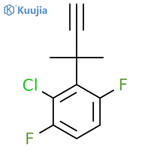 2-chloro-1,4-difluoro-3-(2-methylbut-3-yn-2-yl)benzene structure