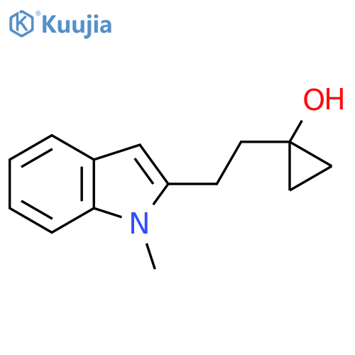 1-2-(1-methyl-1H-indol-2-yl)ethylcyclopropan-1-ol structure