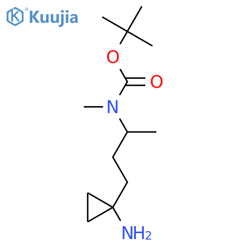tert-butyl N-4-(1-aminocyclopropyl)butan-2-yl-N-methylcarbamate structure