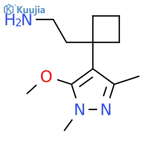 2-1-(5-methoxy-1,3-dimethyl-1H-pyrazol-4-yl)cyclobutylethan-1-amine structure