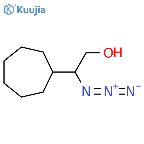 2-azido-2-cycloheptylethan-1-ol structure
