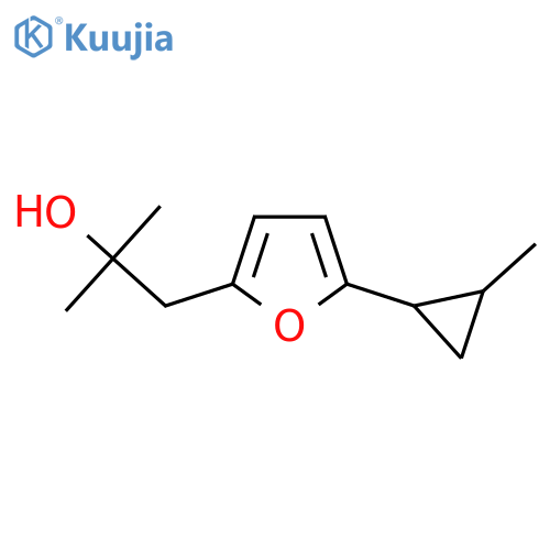 2-methyl-1-5-(2-methylcyclopropyl)furan-2-ylpropan-2-ol structure