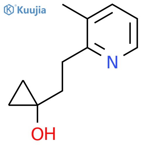 1-2-(3-methylpyridin-2-yl)ethylcyclopropan-1-ol structure