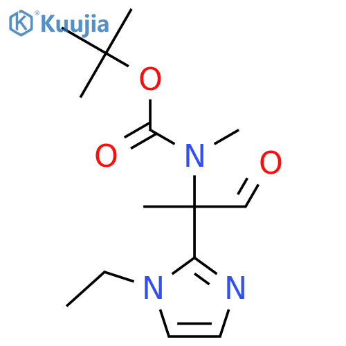 tert-butyl N-2-(1-ethyl-1H-imidazol-2-yl)-1-oxopropan-2-yl-N-methylcarbamate structure