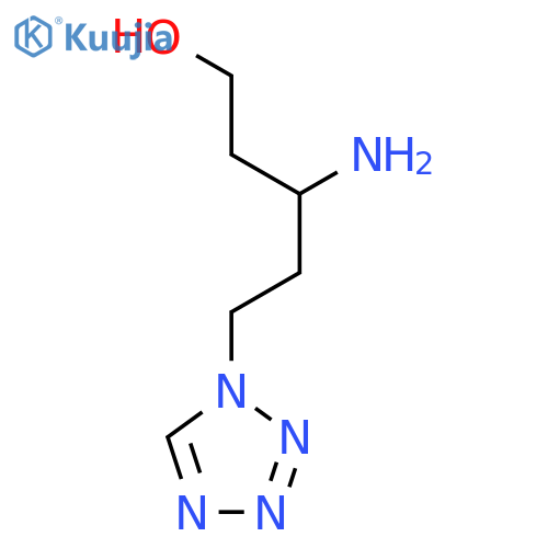 3-amino-5-(1H-1,2,3,4-tetrazol-1-yl)pentan-1-ol structure