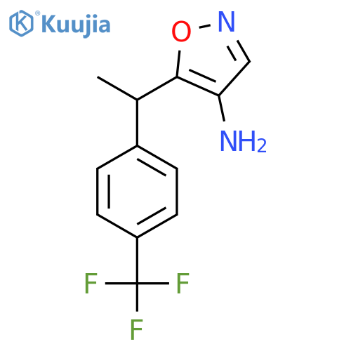 5-{1-4-(trifluoromethyl)phenylethyl}-1,2-oxazol-4-amine structure