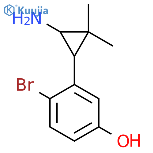 3-(3-amino-2,2-dimethylcyclopropyl)-4-bromophenol structure