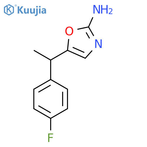 5-1-(4-fluorophenyl)ethyl-1,3-oxazol-2-amine structure