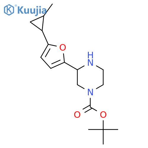 tert-butyl 3-5-(2-methylcyclopropyl)furan-2-ylpiperazine-1-carboxylate structure