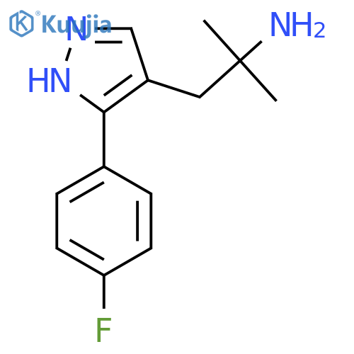 1-3-(4-fluorophenyl)-1H-pyrazol-4-yl-2-methylpropan-2-amine structure