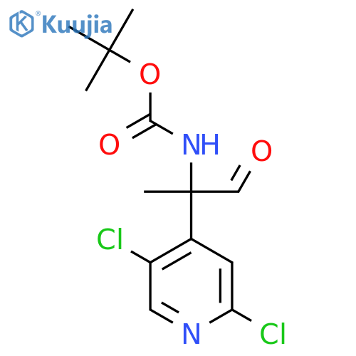 tert-butyl N-2-(2,5-dichloropyridin-4-yl)-1-oxopropan-2-ylcarbamate structure