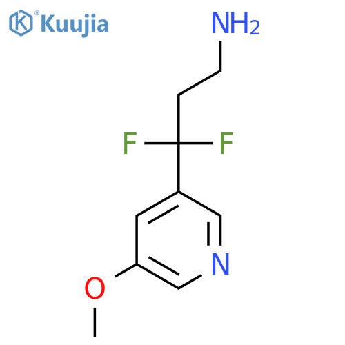 3,3-difluoro-3-(5-methoxypyridin-3-yl)propan-1-amine structure