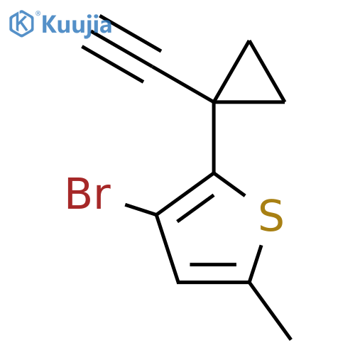3-bromo-2-(1-ethynylcyclopropyl)-5-methylthiophene structure