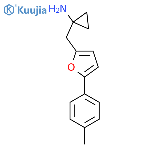 1-{5-(4-methylphenyl)furan-2-ylmethyl}cyclopropan-1-amine structure