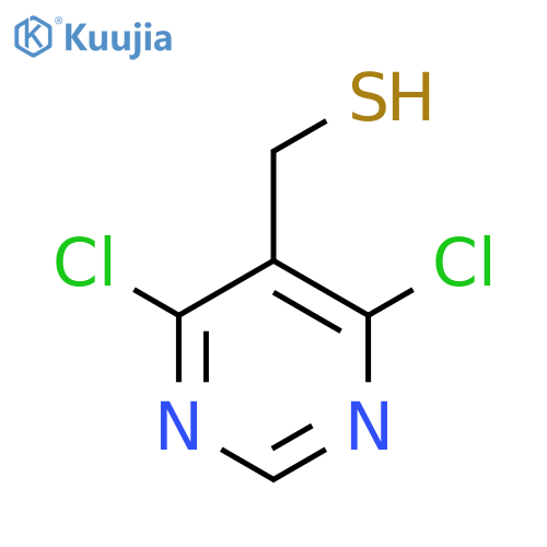(4,6-dichloropyrimidin-5-yl)methanethiol structure