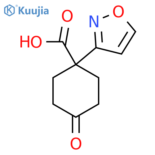 1-(1,2-oxazol-3-yl)-4-oxocyclohexane-1-carboxylic acid structure