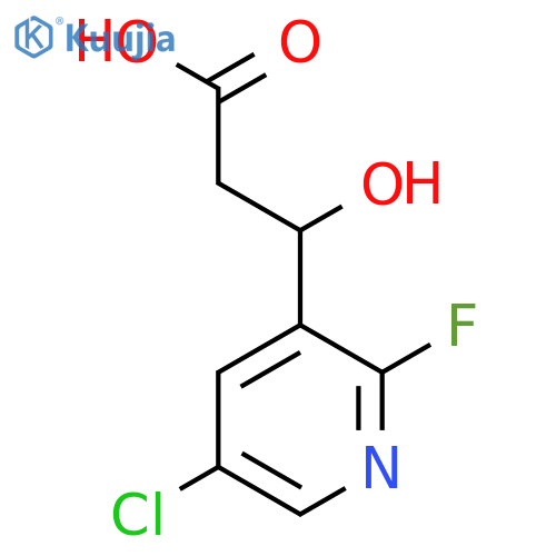 3-(5-chloro-2-fluoropyridin-3-yl)-3-hydroxypropanoic acid structure