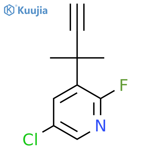 5-chloro-2-fluoro-3-(2-methylbut-3-yn-2-yl)pyridine structure