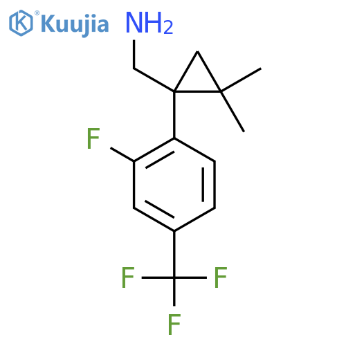 {1-2-fluoro-4-(trifluoromethyl)phenyl-2,2-dimethylcyclopropyl}methanamine structure