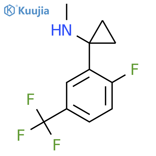 1-2-fluoro-5-(trifluoromethyl)phenyl-N-methylcyclopropan-1-amine structure