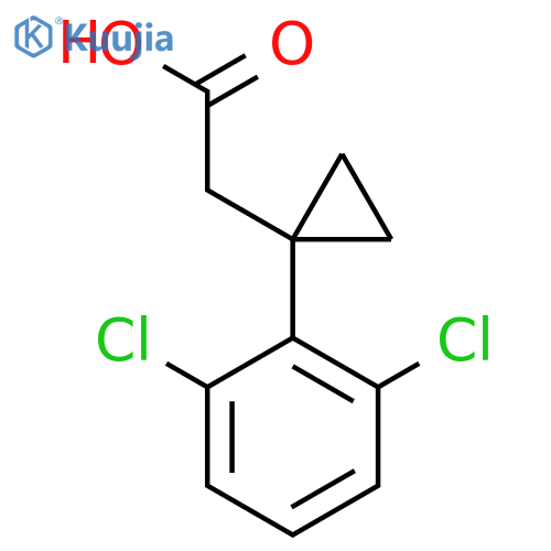 2-1-(2,6-dichlorophenyl)cyclopropylacetic acid structure