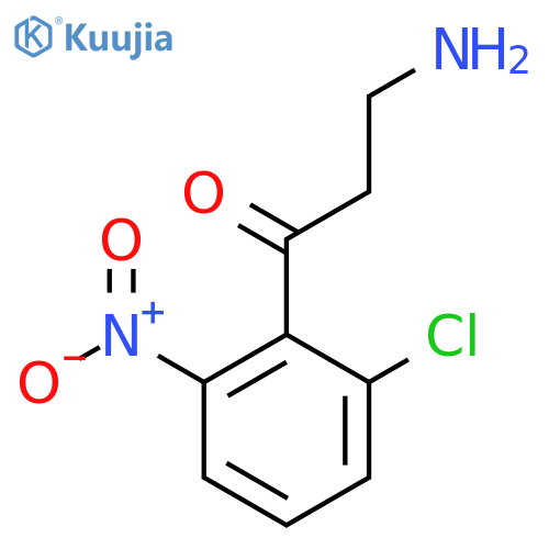 3-amino-1-(2-chloro-6-nitrophenyl)propan-1-one structure