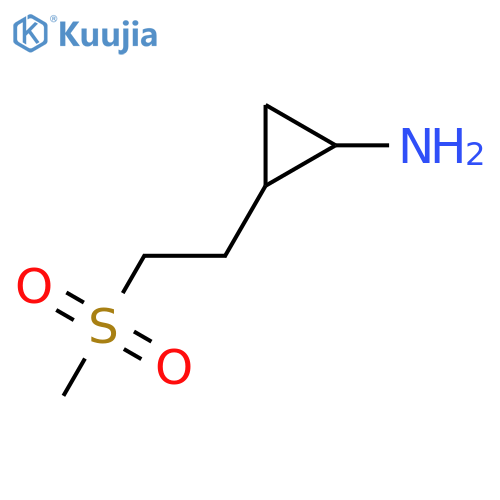 2-(2-methanesulfonylethyl)cyclopropan-1-amine structure