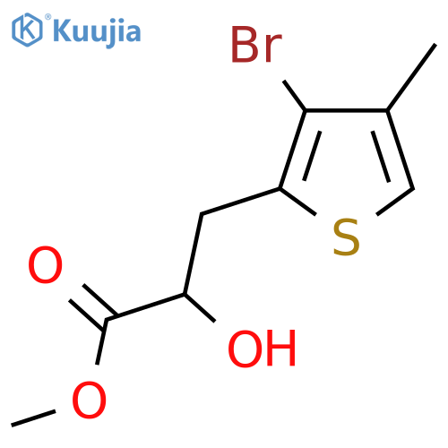 methyl 3-(3-bromo-4-methylthiophen-2-yl)-2-hydroxypropanoate structure