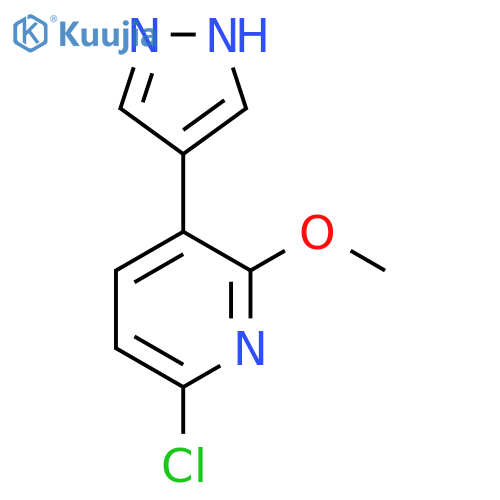 6-chloro-2-methoxy-3-(1H-pyrazol-4-yl)pyridine structure