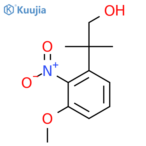 2-(3-methoxy-2-nitrophenyl)-2-methylpropan-1-ol structure