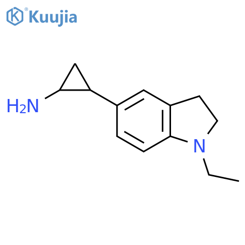 2-(1-ethyl-2,3-dihydro-1H-indol-5-yl)cyclopropan-1-amine structure