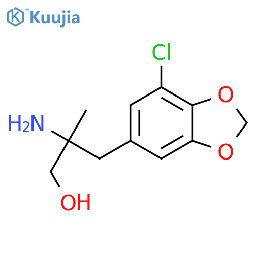 2-amino-3-(7-chloro-1,3-dioxaindan-5-yl)-2-methylpropan-1-ol structure