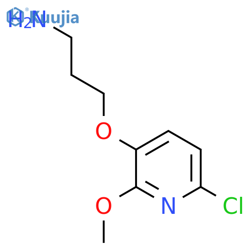 3-(6-chloro-2-methoxypyridin-3-yl)oxypropan-1-amine structure