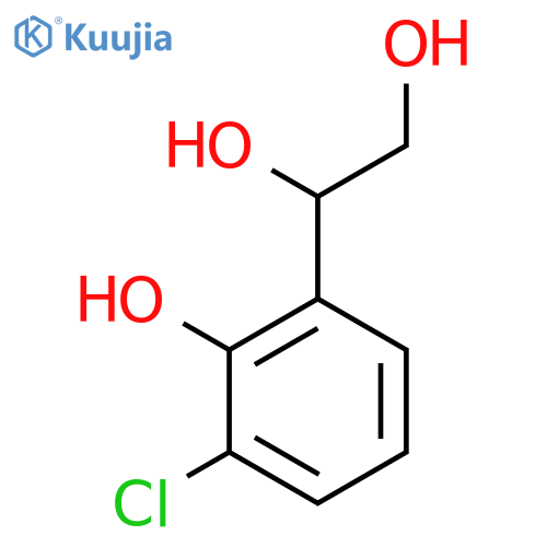 1-(3-Chloro-2-hydroxyphenyl)ethane-1,2-diol structure