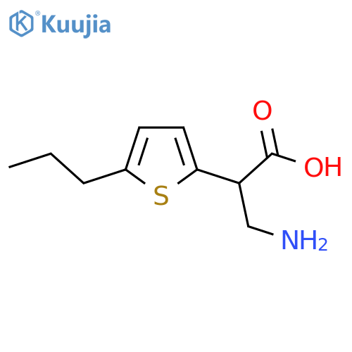 3-amino-2-(5-propylthiophen-2-yl)propanoic acid structure