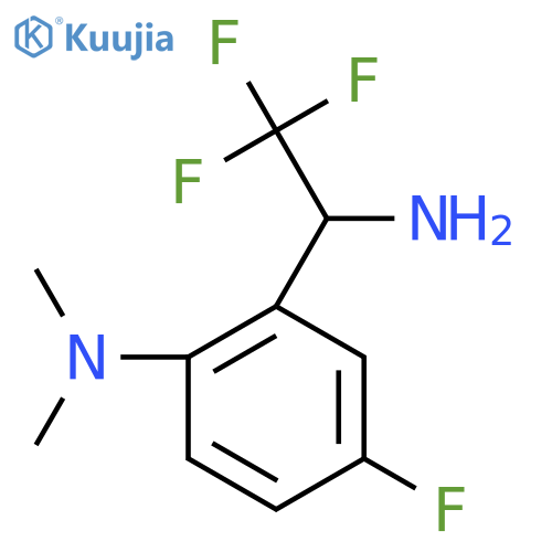 2-(1-amino-2,2,2-trifluoroethyl)-4-fluoro-N,N-dimethylaniline structure