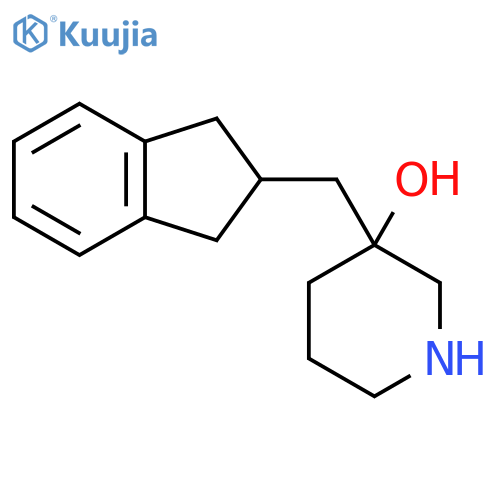 3-(2,3-dihydro-1H-inden-2-yl)methylpiperidin-3-ol structure