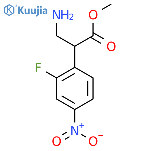 methyl 3-amino-2-(2-fluoro-4-nitrophenyl)propanoate structure